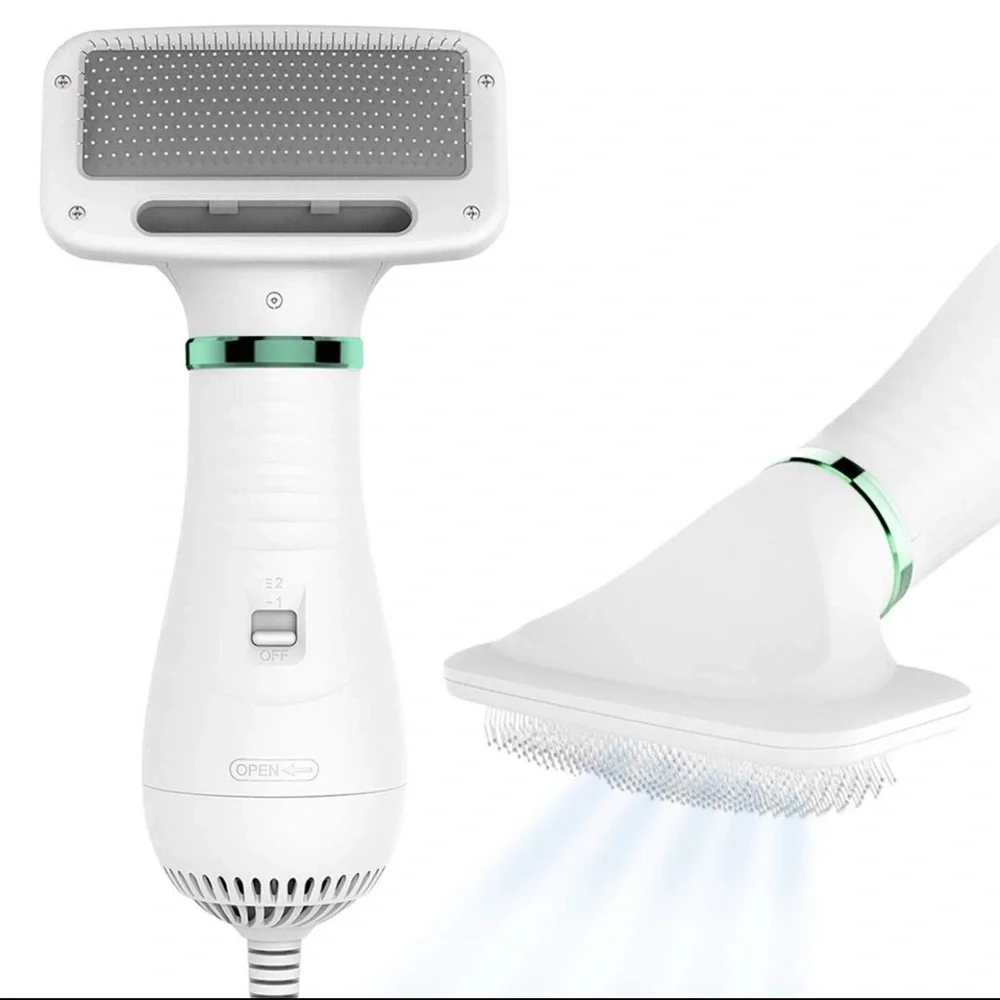 Pet Grooming Dryer with Brush - White